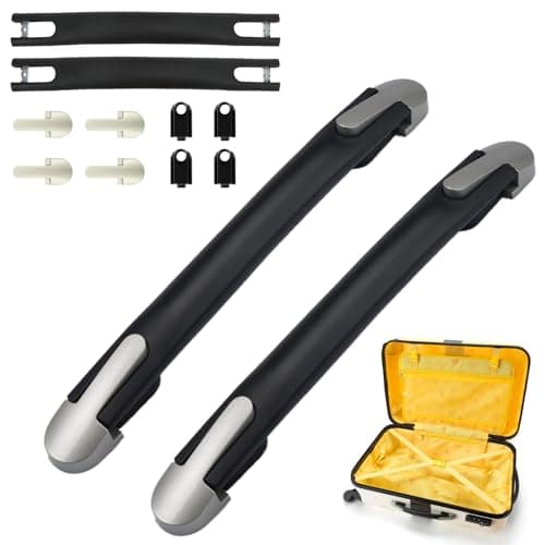 2Pcs 24cm Luggage Handle Replacement, Black Carrying Grip Suitcase Repair