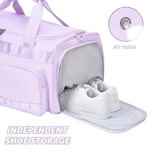 MAXTOP Travel Duffle Bag for Women Carry On Tote Weekender Overnight Bag Large Capacity Duffel Bag with Shoe Compartment,Gym Tote Bag with Dry and Wet Separation — view 4