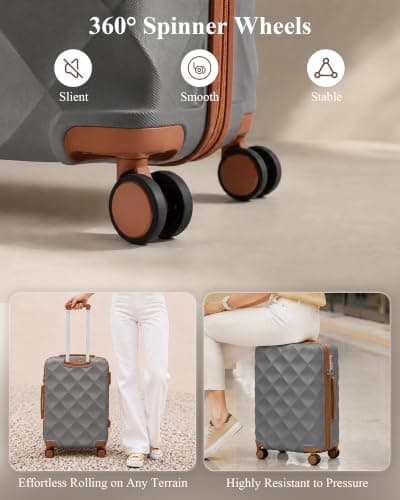 British Traveller 28 Inch Large Suitcase, Lightweight Hard Shell Luggage — view 2