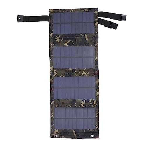 FTVOGUE Solar Panel Charger Monocrystalline Foldable Solar Charger 10W Dual USB 5V 2A 23 to 24 Percent Conversion for Hiking Camping Backpacking Travel (Camo Print) — view 2