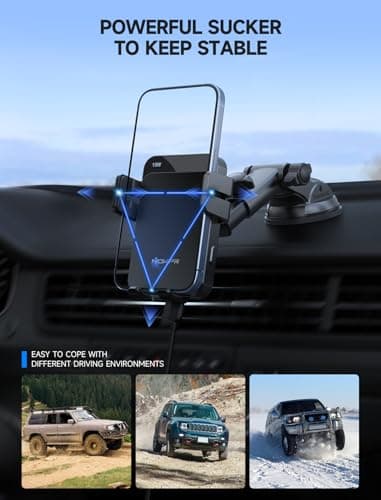 MOKPR Car Phone Holder Wireless Charger, 15W Wireless Car Charger — view 6