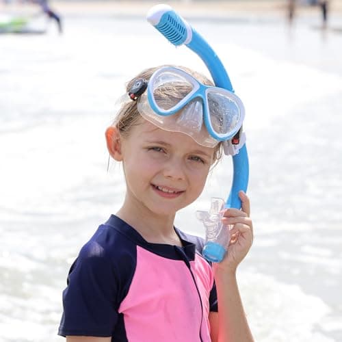 Findway Kids Snorkel Set, Children Swimming Goggles for Snorkelling, Snorkel Gear with Odourless TPU Breathing Tube for 4-16 Year Girls Boys — view 3