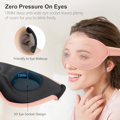 Gritin 100% Light Blocking Sleep Masks for Men&Women-Zero Eye Pressure Mask — view 3