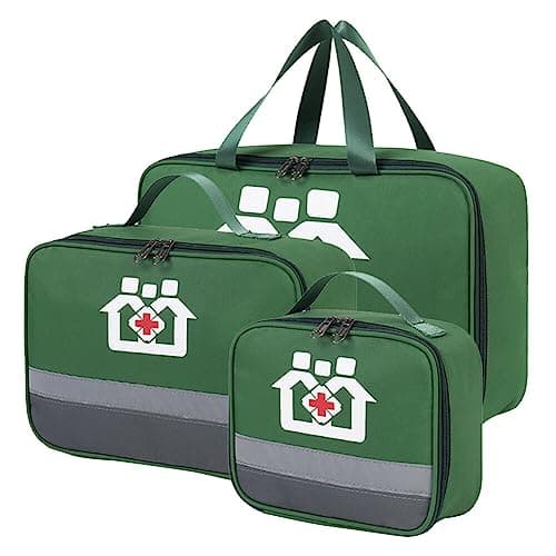 Uposao First Aid Bag Empty Small Medical Kit Pouch Portable Travel Emergency Pouch Mini Medical Bag, Drug Pack Storage Bag Empty Medication Travel Carrying Case for Car Home Camping Office Workplace — view 5
