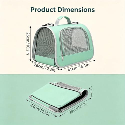 Green Cat Carrier Bag, Portable Pet Carrier For Small Animals，Green Pet Carrier Bag, Small Animal Carrier, Portable Design, Veterinary Visits, Outdoor Adventures, Travel Carrier, Durable Construction — view 2