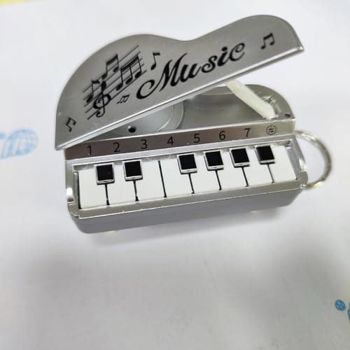 Electronic Keyboard Keychain Interactive Sound Toy, Silver — view 4