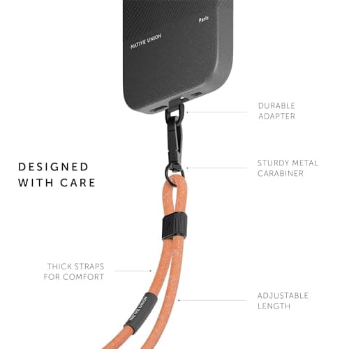Native Union Sling – Adjustable & Detachable Phone Strap – Compatible with iPhone 17e, 17, 16, 15, Galaxy S26 & most Smartphones – Made with 100% Durable & Recycled Materials (Apricot Crush) — view 5