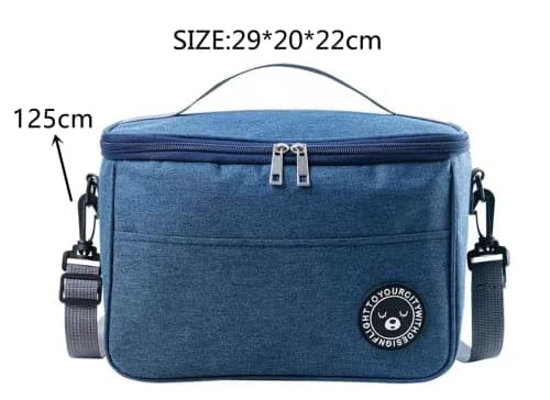 12.7L Large Family Picnic Cooler Bag Thermal Lunch Bag Cooling Bag for Work Beach Picnic Camping Keep Food Warm or Cold Insulated Cooling bag for Camping,BBQ,Family,Car and Outdoor Activities (blue) — view 2