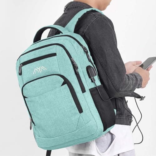 Backpack for Men, School Backpack for Boys Teenagers, Laptop Backpack for School, Daypacks for Work, Hiking, Travel, Camping, turquoise, 15.6" — view 2
