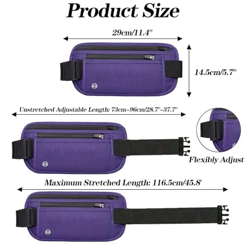Hidden Money Belt, purple, Purple — view 2