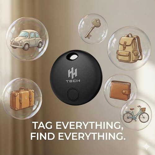 HH-Tech Dual System Smart Tracker Tag For Apple and Android (Black 1-Pack) — view 5