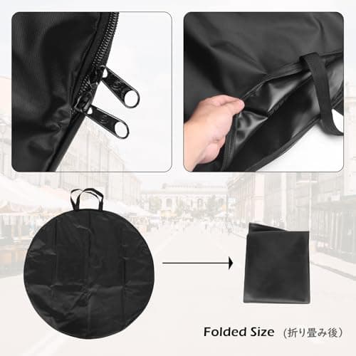 TRIWONDER 2 Pack Bike Wheel Bag Bicycle Wheelset Travel Bag Carry Handbag Cycling Wheel Storage Cover for MTB Mountain Road Bike (26'', Black) — view 3