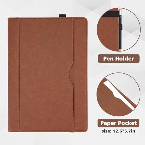 TYTX MacBook Air Leather Case 13.6 Inch 2022 A2681 M2 Laptop Sleeve Protective Folio Book Cover (A2681 M2, Dark Brown) — view 5