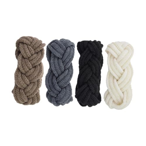 4pcs Braid Knitted Headband Ear Warmer Wool Yarn for Women
