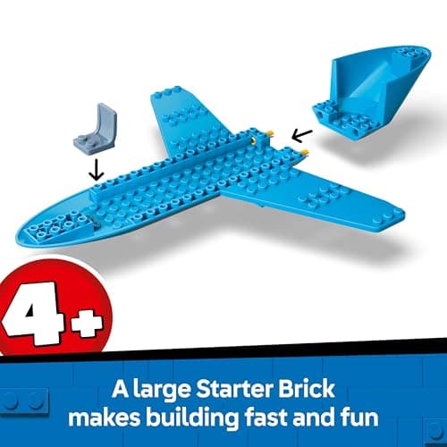 LEGO City Passenger Jet Toy - Plane Model Kit w/ 4 Minifigures & Travel Accessories - Educational Set - Birthday Gift Idea for 4+ Year Old Boys - 60492 — view 4