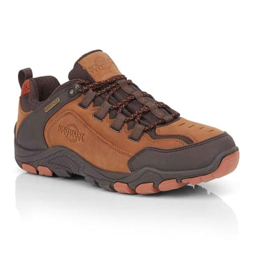 Northwest Territory Corbett Men's Leather Walking Shoes, Brown, Size 13