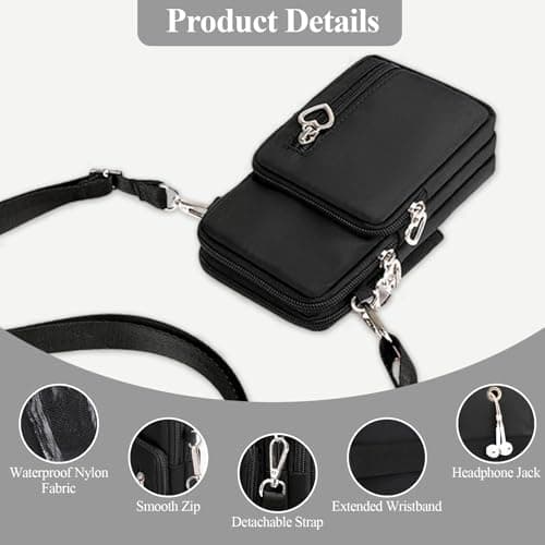 ModaZeal Women's Waterproof Phone Crossbody Nylon Small Shoulder Bag Wallet — view 5