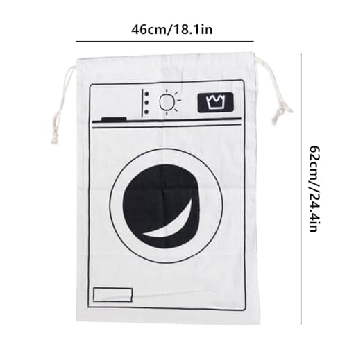 2 pcs Canvas Drawstring Laundry Bags, 60 x 48 cm — view 3