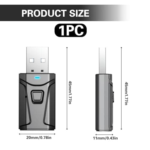 Bluetooth Adapter for TV PC Car Wireless Audio Transmitter Receiver Dongle — view 2