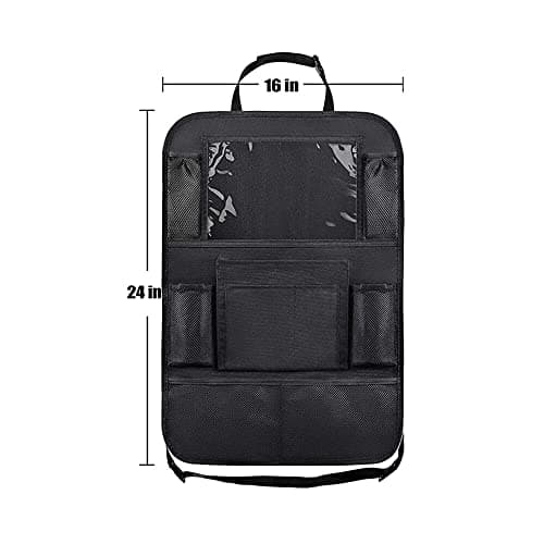 Gsrhzd Car Seat Organiser, with Clear Touch Screen Tablet Holder, 9 Pockets — view 2