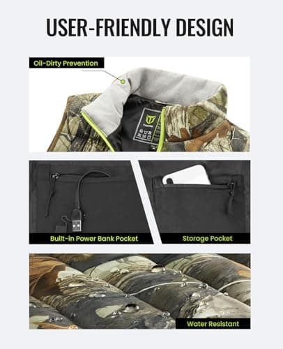 TIDEWE Heated Vest for Men with Battery Pack, Lightweight — view 2