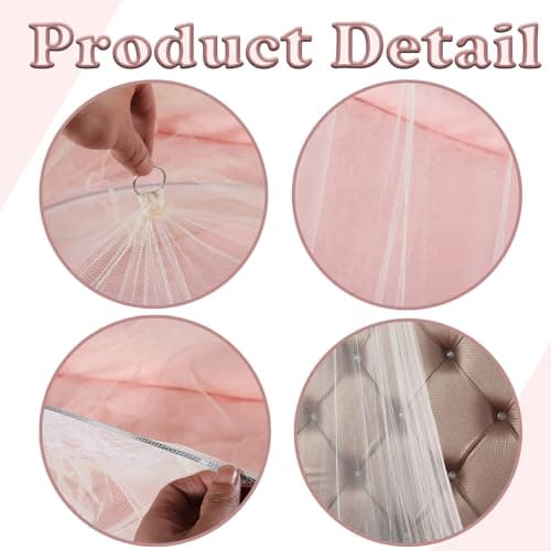 Mosquito Net Dome Tent - White, Single & Double Bed Sizes - Hanging Net for Outdoor & Bedroom Use — view 3