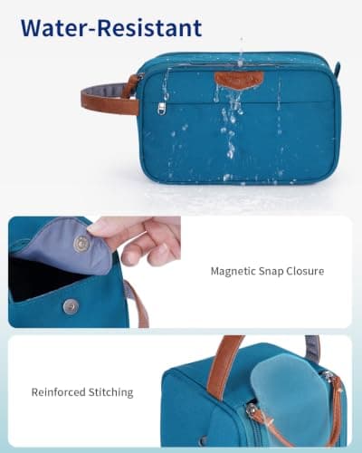 ECOHUB Toiletry Bag for Men, Wide-Open Travel Wash Bag with Wet Pocket — view 4