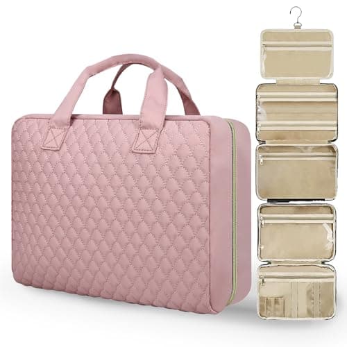 Voyagrise Hanging Toiletry Bags for Women, Travel Large Capacity Wash Bag Womens Makeup Cosmetic Bag, Wash Bag Womens,Travel Accessories