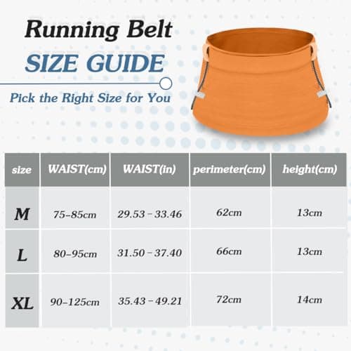 No Bounce Running Belt for Phone, Water Resistant Running Waist Pack for Men and Women, Adjustable Slim Sports Pouch Bag for Jogging, Hiking, Gym Workouts and Cycling (Tangerine Orange, XL Size) — view 6
