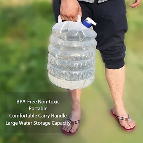 Collapsible Water Container 3L 5L 10L 15L, Folding Water Bucket Water Carrier, Portable & BPA-Free Water Tank Water Jug Buckets Storage for Caravans Camping Hiking Travel BBQ Travel Outdoor Use — view 5