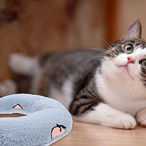 Gatuida U-shaped PET Neck Pillow for Cats and Dogs Plush Blue — view 5