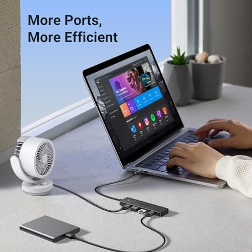 UGREEN USB C Hub, USB HUB 3.0 with 15CM Extension Cable, 4*USB-A Adapter — view 5