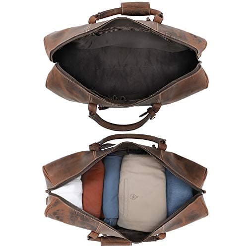 Leather Duffle Bag for Men - Holdall Airplane Underseat Travel Duffel Overnight Bag by Rustic Town — view 4