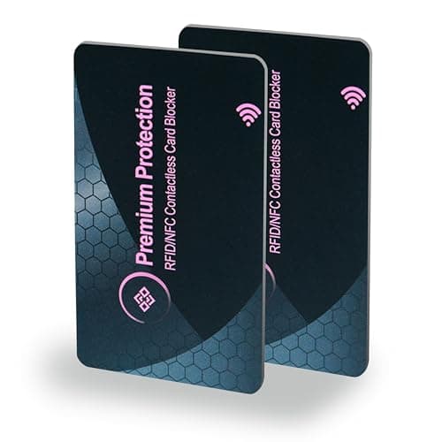 KF-Premium RFID Blocking Cards, Bank & Credit Card Protector, 2 Pack, Pink — view 2