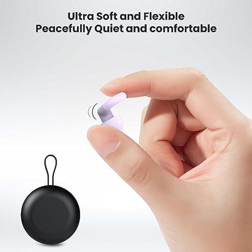 JUSTRVN Ear Plugs for Sleeping, 2 Pairs of Hearing Protection Ear Plugs for Concert,Noise Sensitivity,Study, Soft Silicone Reusable Earplugs for Noise Reduction 25dB-30dB — view 4