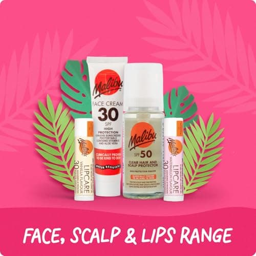 Malibu Sun SPF 30 Lip Balm Sunscreen Multipack, Watermelon, Mint and Vanilla, High Protection SPF Lip Balm for Dry Lips, 3 x 5g — view 4