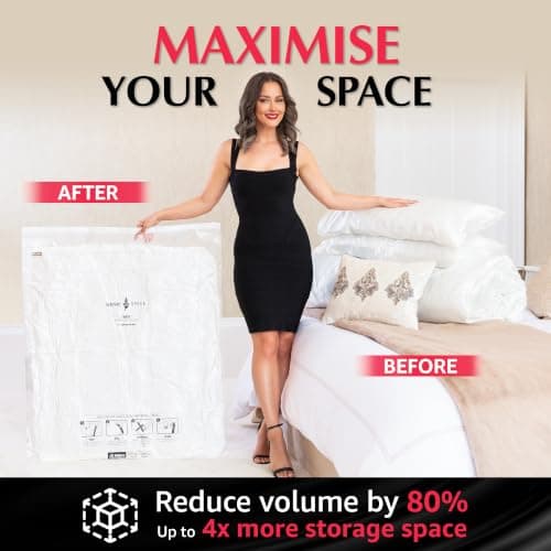 GENIE SPACE Premium Vacuum Storage Bags with Pump, Maxi 4 Pack, 110x90 cm — view 4