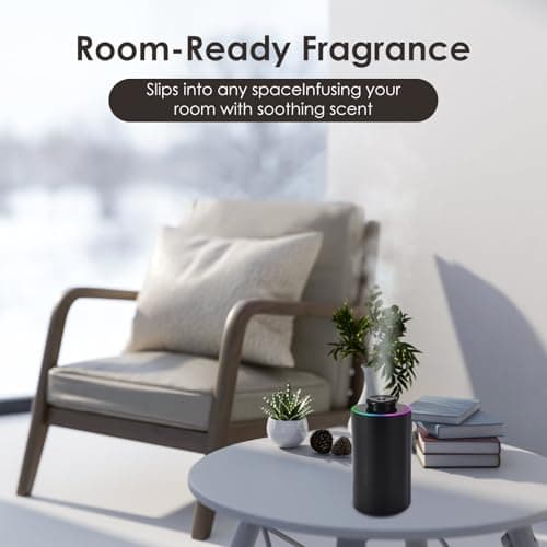 Waterless Diffuser for Essential Oil, 7 Colors LED Light，Aluminum Alloy — view 6