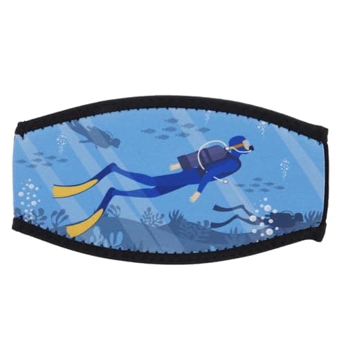 NUOBESTY Adjustable Neoprene Dive Mask Strap Cover for Long Hair Protection Swim and Scuba Mask Strap Sleeve Travel-friendly Snorkeling and Deep Diving Accessory