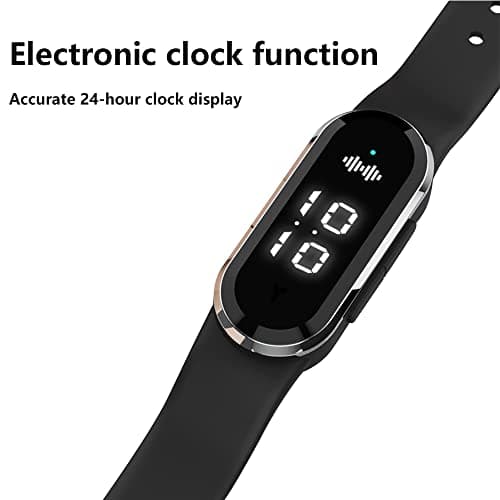 Ultrasonic Mosquito Repellent Bracelet, Electronic Bionic Mosquito Repellent Pest and Insect Repellent Sport Bracelet with Clock Display & Body Temperature Detection(White) — view 3