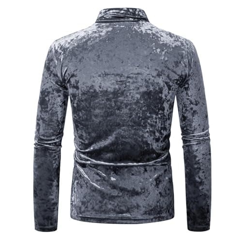 Men's Jacket Thermal Winter Coat Button Zip Pockets Men’S Pu Faux Leather Motorcycle Bomber With Hood Warm Fleece Fur Lined Top Down Coats For Spring Summer Travel (Silver,S) — view 2