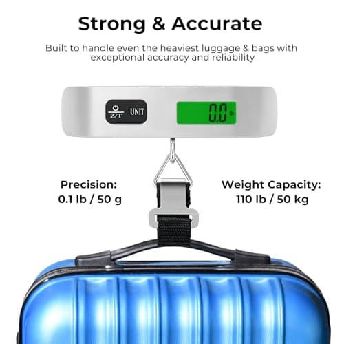 Add a Bag Luggage Strap - Heavy Duty Adjustable Suitcase Belt - Travel Accessory for 3 pcs Luggage Connecting, Luggage Scale + 3 Pack Straps, XL — view 3