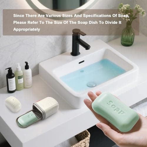 Chefiva Leakproof Travel Soap Case with Lid Portable Bar Soap Holder for Traveling,Camping & Gym White Waterproof Soap Container for Bathroom,Shower & Outdoor Use — view 6