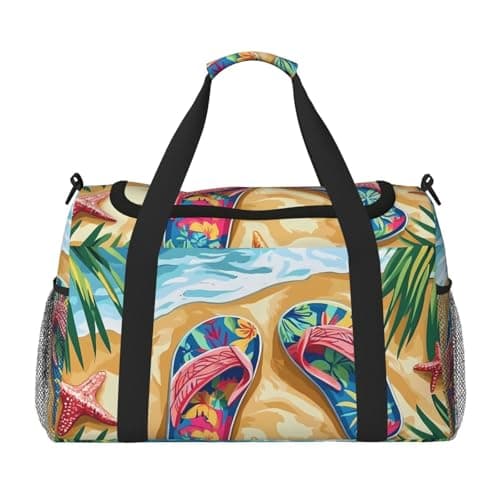 Summer Flip-Flops Large Capacity Travel Storage Bag Lightweight Hand Carry Bag Overnight Storage Bag Unisex Travel Bag