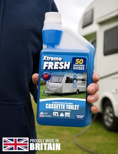 Xtremeauto Blue Toilet Fluid – 1L Concentrated Cassette Toilet Formula for Caravans, Motorhomes & Camping – 50 Doses, Formaldehyde-Free & Septic Safe (1, Blue) — view 6