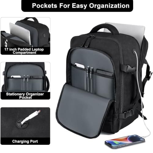 HILOMON Personal Item Size Travel Backpack, Carry On Bag Flight Approved — view 3