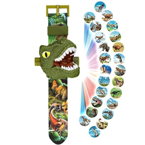 szaluyk Kids Dinosaur Watch | Adjustable Educational Toy | Children Projection Electronic WatTch | Fun Learning Gift for Boys Girls Birthday Christmas Holiday Home Travel Indoor Outdoor