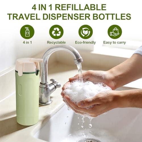 4 in 1 Refillable Travel Dispenser Bottles, Travel Bottles For Toiletries — view 3
