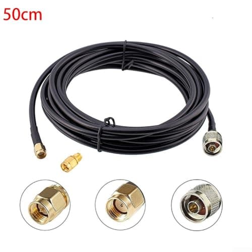 SPORTARC Premium RG58 Extension Cable, Suitable For WiFi AP Hotspot Modem, for NEBRA HNT Indoor Hotspot Miner, Made Of Rubber And Copper, Includes RP for SMA Female To for SMA Male Adapter(50cm) — view 2