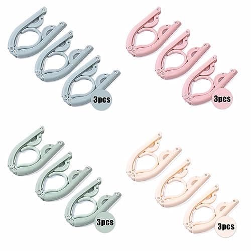 12pcs Folding Clothes Hangers, LOMYLM Travel Hangers Foldable — view 2